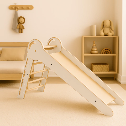 Rampa Tobogan Montessori Infantil Melamina Blanco - comprar online