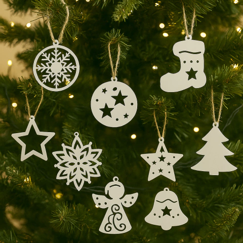 Guirnalda Adorno Navidad Esferas Navideñas Blanco - comprar online