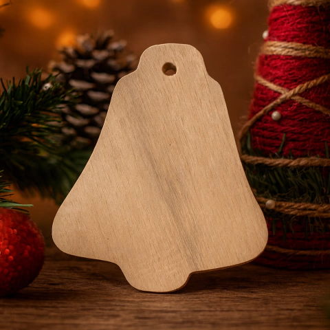 Campana Navidad Colgante en Pino 8x7cm - comprar online