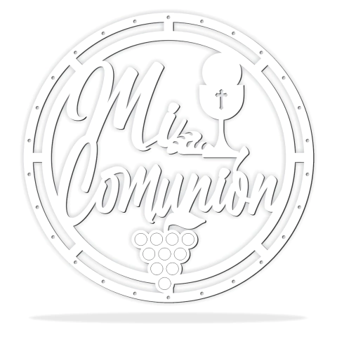 Circulo Mi Comunion Caliz 40cm Para Luz LED FibroPlus Blanco