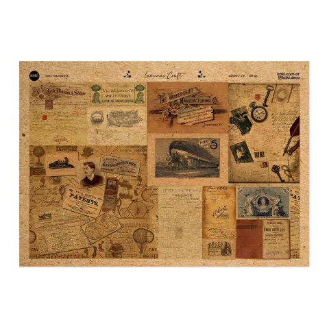 Lámina de papel Craft - Fondo Vintage