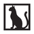 Cuadros Decorativo Silueta de Gato FibroPlus Negro - El Rey del Fibrofácil