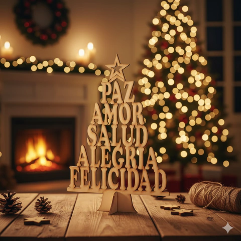 Arbol Navidad Frases 30cm Nº100 - comprar online