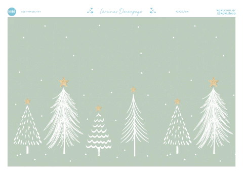 Lámina de papel Decoupage Navidad