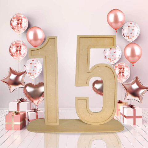 Número 15 3D para Luces LED 80cm - comprar online