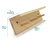 Perchero de madera 3 ganchos 32x9cm