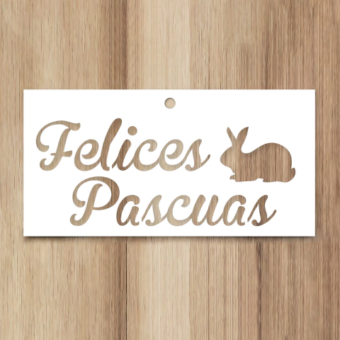 Stencil Frase Felices Pascuas - comprar online