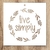 Stencil Frase Live Simply 20x20cm