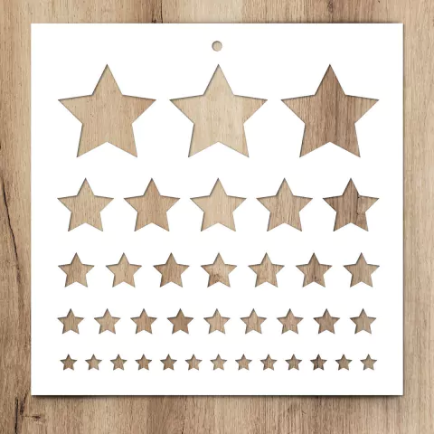 Stencil Estrellas 20x20cm