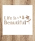 Stencil Frase Life is beatiful