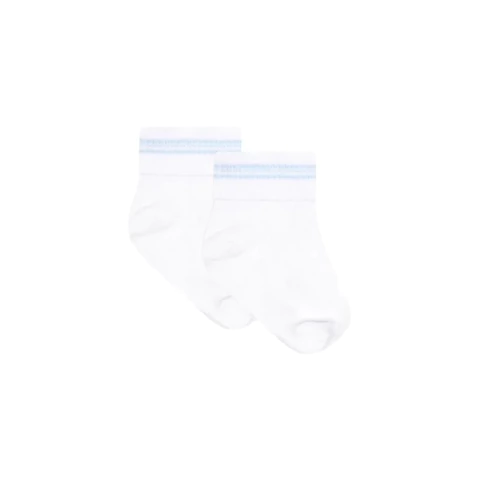 Meia Bebê Masculina Botinha Branco e Azul Listras (14 -15)Winston