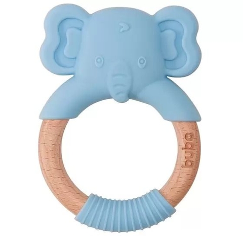 Mordedor Elefante Em Silicone Azul