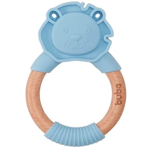 Mordedor Leão Em Silicone Azul