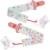 Kit com 2 Prendedores de Chupeta Estrelas Rosa