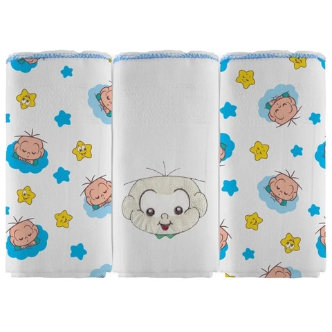 KIT FRALDA TURMA DA MÔNICA BABY-CEBOLINHA AZUL