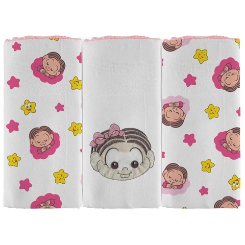 KIT FRALDA TURMA DA MÔNICA BABY-MÔNICA ROSA