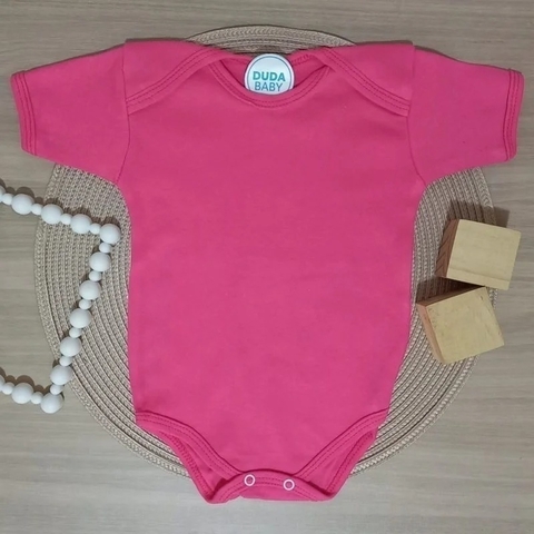 Body Manga Curta Rosa Pink P