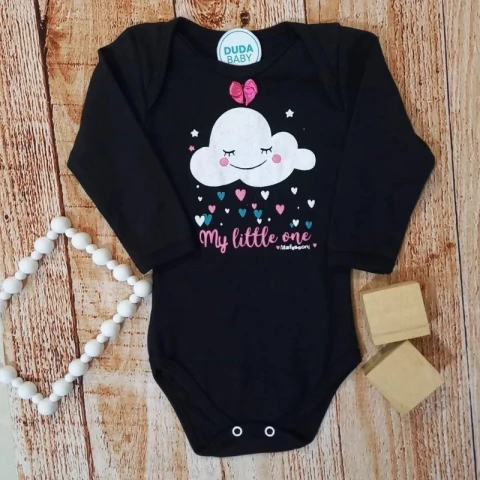 Body Manga Longa Preto M