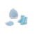 Kit de gorro e luvas recém nascido em tricot Azul Claro - comprar online