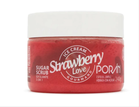 ESFOLIANTE CORPORAL STRAWBERRY DREAM PORÁN – PELE RADIANTE COM TOQUE DE DOÇURA 