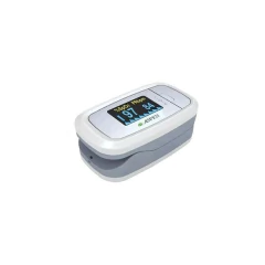 Oxímetro de pulso Aspen para adultos, con pantalla digital que muestra niveles de oxígeno y pulso.