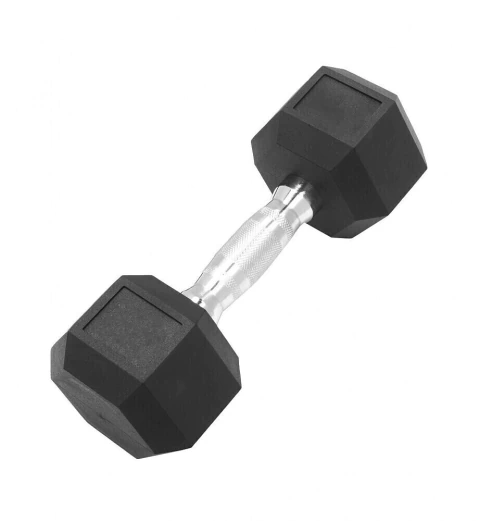 Mancuerna hexagonal con goma/caucho bumper por kilo - comprar online