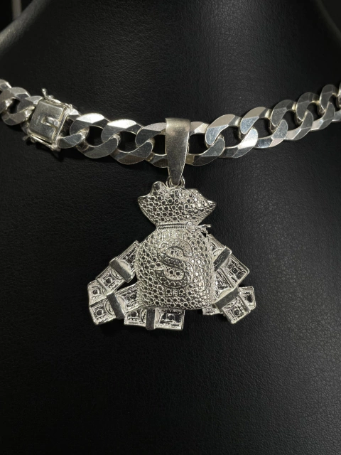 PINGENTE MALOTE SIZE - PRATA LEGÍTIMA