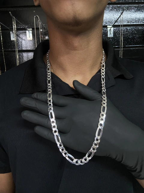 Corrente 3x1 9mm 70cm - Prata legitima