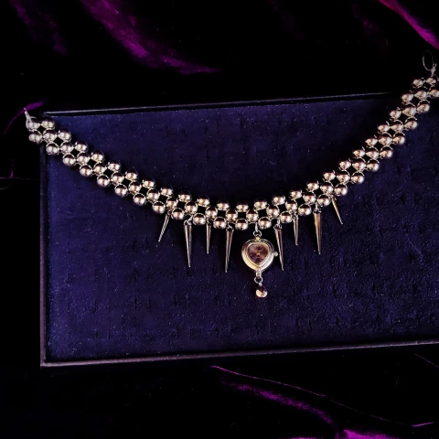 Choker relógio Solid heart - Peça exclusiva