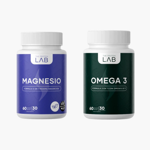 Cápsulas De Magnesio 5 En 1 400mg + Omega 3 The Protein Lab - comprar online
