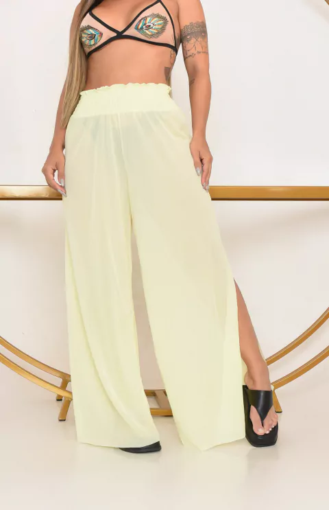 Calça Pantalona Saída Cravo