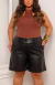 Bermuda Manuela Couro Plus Size - comprar online
