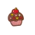 Aplique Emborrachado - 5 Unidades - Cupcake Marrom Estrelas