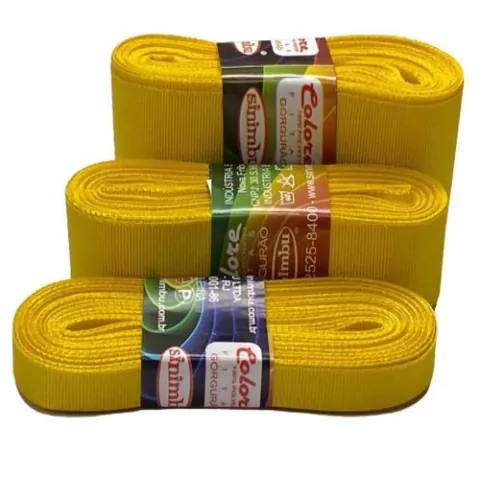 Fita Gorgurão Sinimbu 1354 - Unidade - Amarelo Ouro - 005