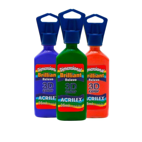 Tinta Dimensional Brilliant Relevo 3D - Acrilex - comprar online
