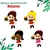 Aplique Emborrachado - 5 Unidades - Ajudantes Papai Noel