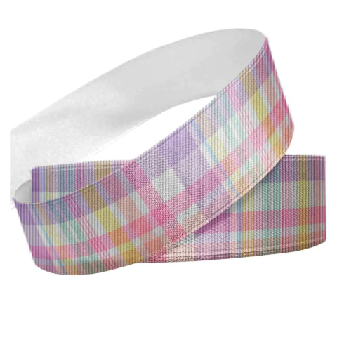 Fita Gorgurão Bibelô - Xadrez Candy (Listra Lilás) - comprar online