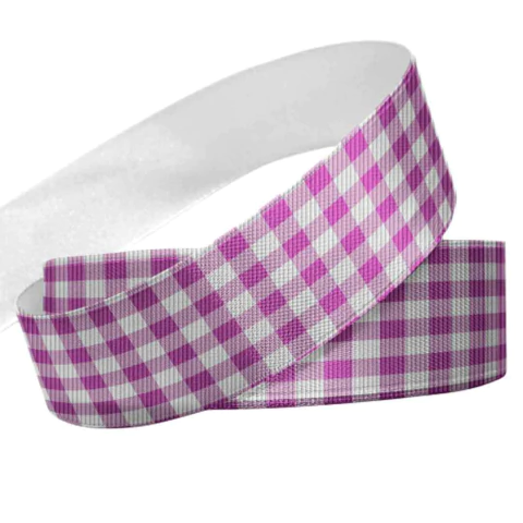 Fita Gorgurão Bibelô - Xadrez Magenta - comprar online