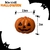 Botão Infantil - Halloween Abóbora Rosto Laranja 12 uni