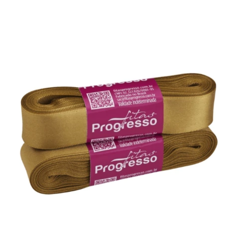Fita Cetim Cor 1353 Dourado 10 mts - Progresso