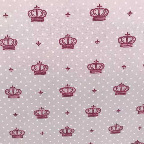 Triconile Estampado 1 Metro - Coroa Poá - Rosa