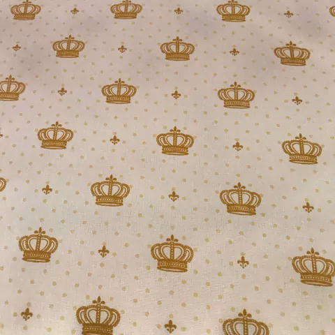 Triconile Estampado 1 Metro - Coroa Poá - Amarelo