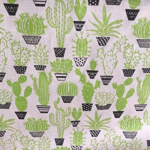 Triconile Estampado 1 Metro - Cactus - Verde