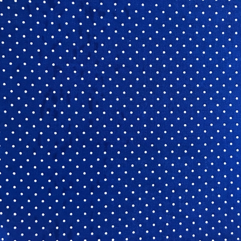 Tricoline Estampado 1 Metro - Poá - Azul Royal