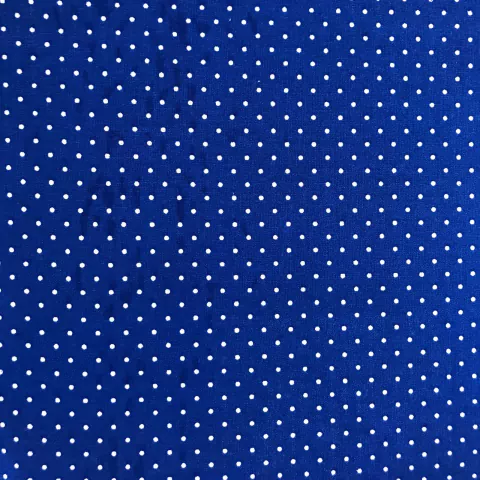 Tricoline Estampado 1 Metro - Poá - Azul Royal