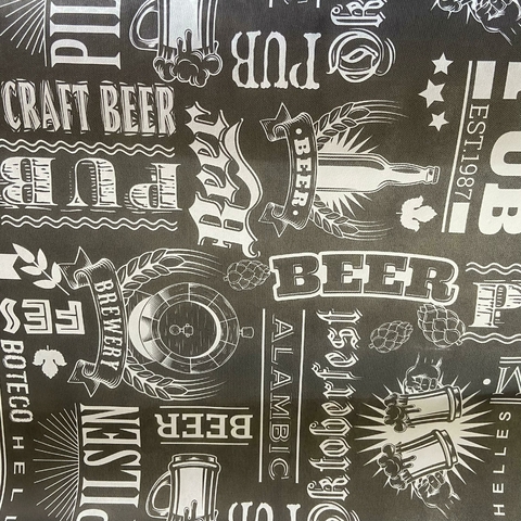 TNT Estampado Bar Fundo Preto - 1 Metro - comprar online