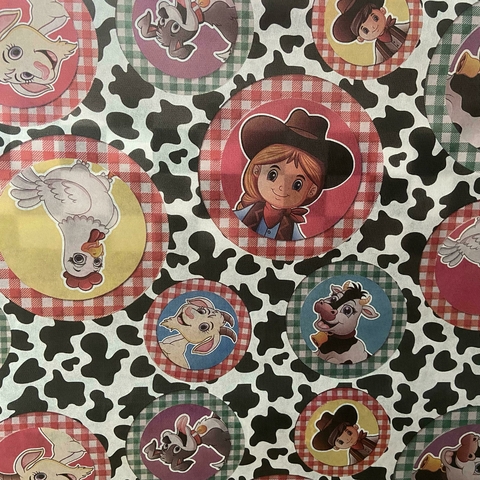 TNT Estampado Fazendinha Fundo Vaquinha - 1 Metro - comprar online