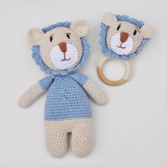Leon baltazar celeste + sonajero