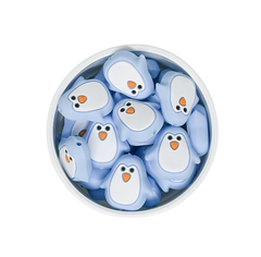 Mini mordillo pinguino celeste 25mm - comprar online