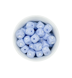 Letra de silicona celeste 12mm - comprar online